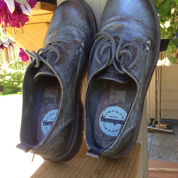 Coolway shoes, silver tie up loafers Sz 39 - Picture 3 of 6